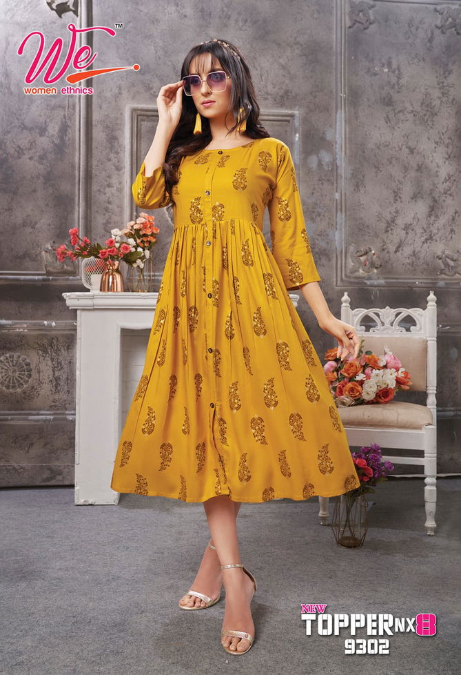 We Topper Nx 8 Printed Regular Wear Wholesale Designer Kurtis
